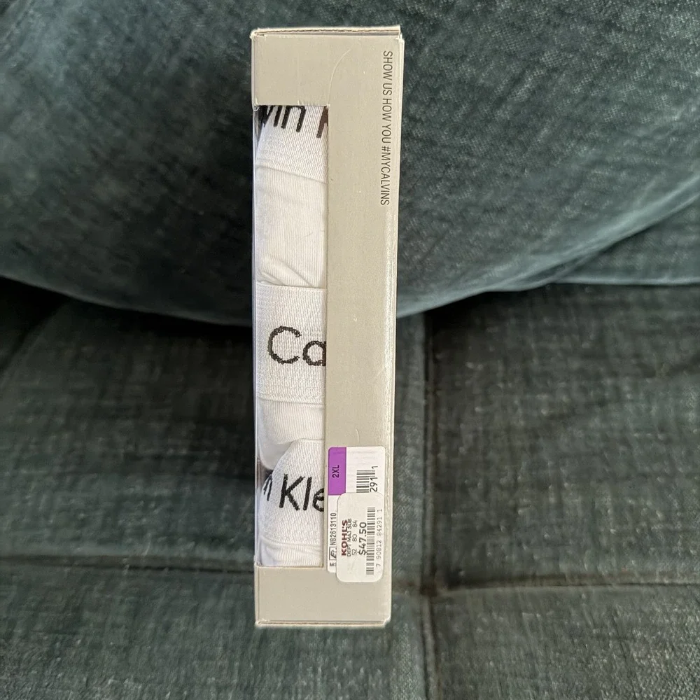 Calvin Klein 3 Pack Classic Fit 100% Cotton Underwear Briefs White stretch - Picture 6 of 6